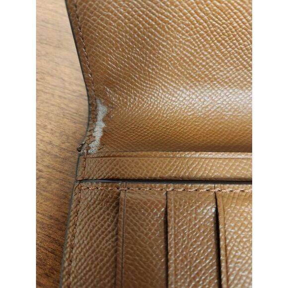 Coach BROWN Camel color Authentic Coach wallet F52715 AND CHECKBOOK COVER - Picture 8 of 16